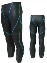 在庫限定即納　 Mサイズ　ラバー水着  男子　ロングスパッツ　ブルー糸　